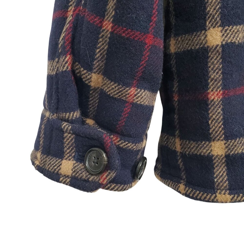 Brooks Brothers Mens M Jacket Plaid Wool Blend Short Coat Plaid Check Heritage - Picture 11 of 15
